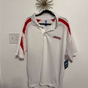 Ohio State Buckeyes White and Red Polo Shirt